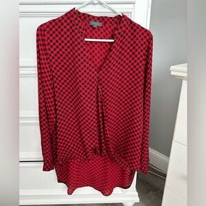 The Limited Women's Black and Red Checked Blouse - Size L
